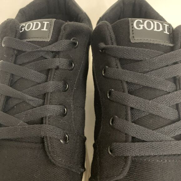 Godi Unisex Sneakers Mens 10 Women’s 11.5 Canvas Nwt Black - Picture 6 of 6